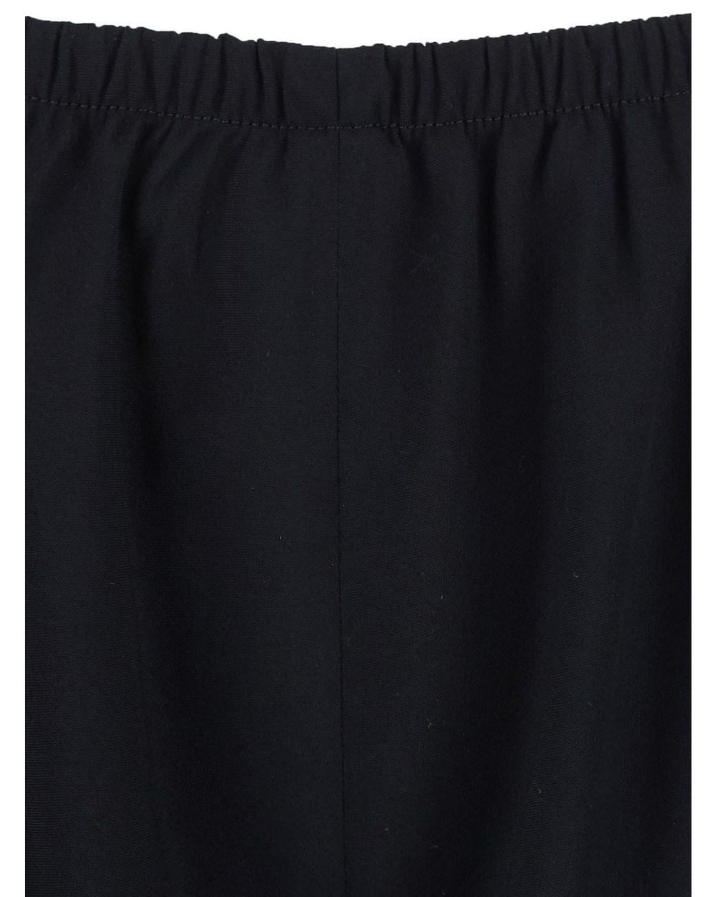The Row Black 'Gala' Pants With Elasticated Waist And Wide Leg