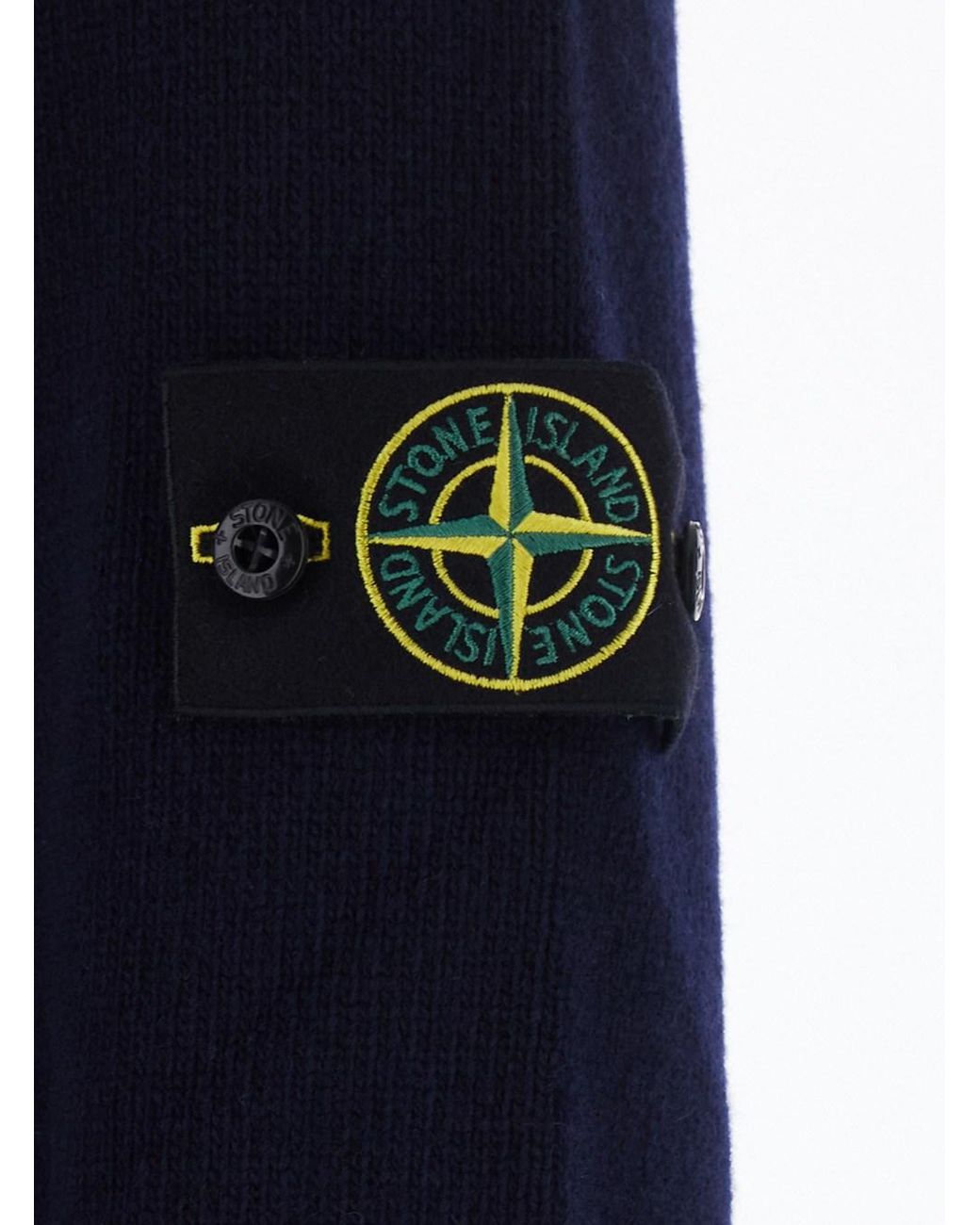Maglione Girocollo Con Patch Logo Sulla Manica di Stone Island in Blue da Uomo