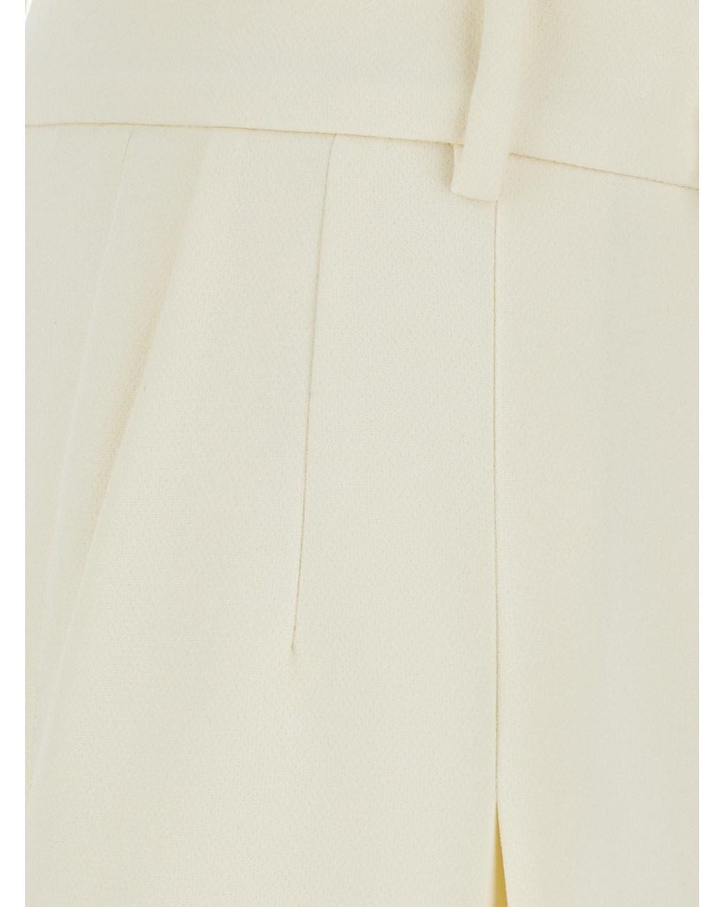 FEDERICA TOSI Natural Flared Pants With Front Pleats