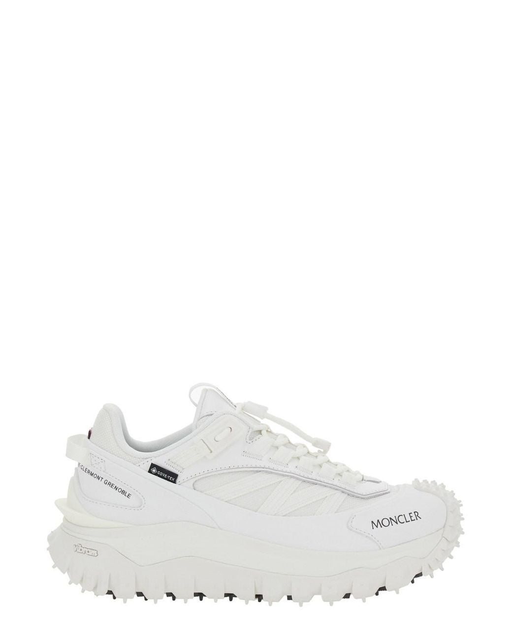 Moncler White 'Trailgrip Gtx' Low Top Sneakers With Logo Detail
