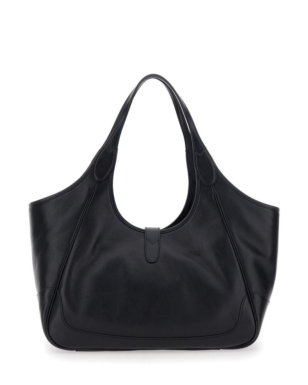 Gucci Black 'Jackie' Shoulder Bag With Two Top Handles And Front Closu
