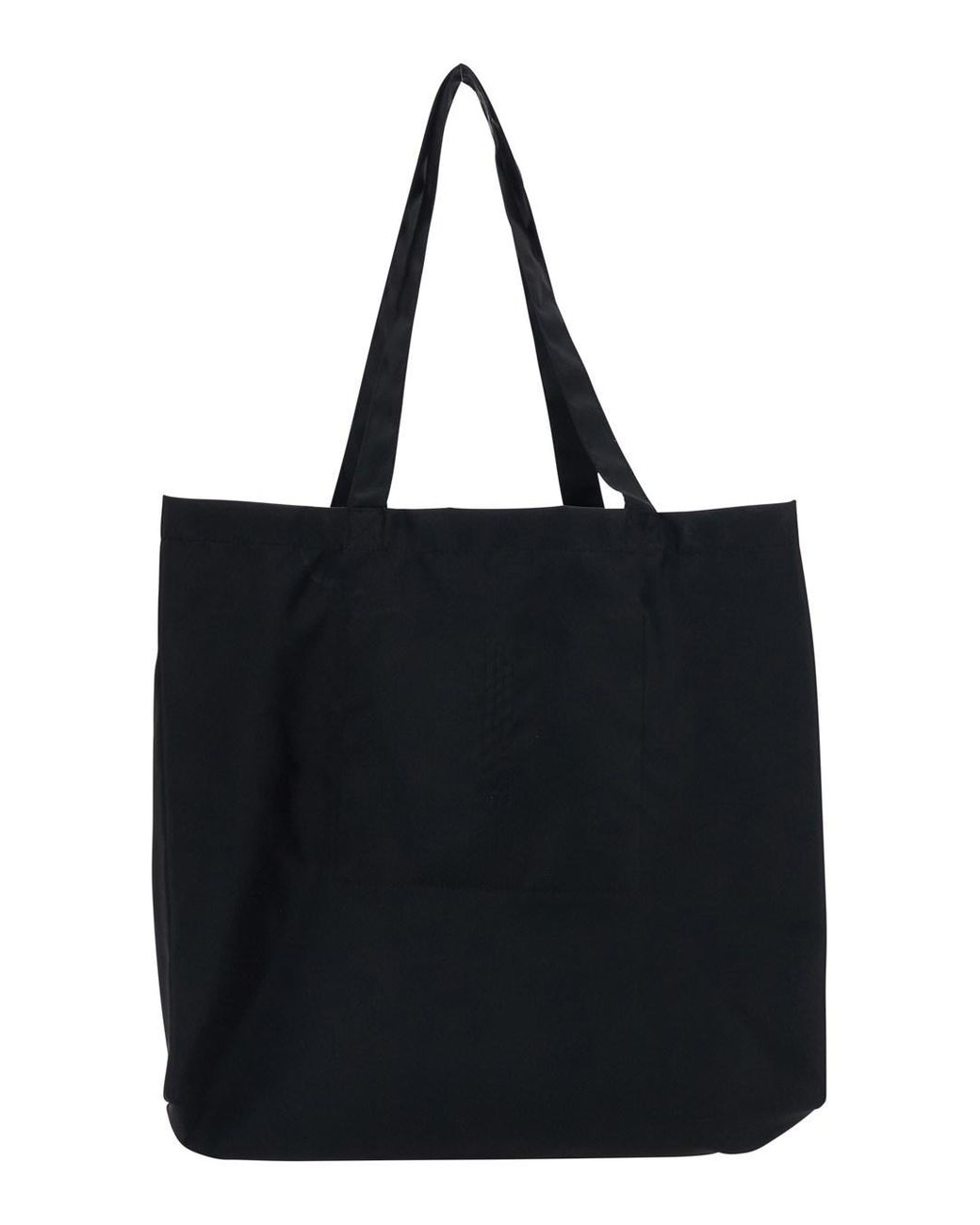Rick Owens Black Shoulder Bag With Maxi Logo On The Front And Two Top Handles
