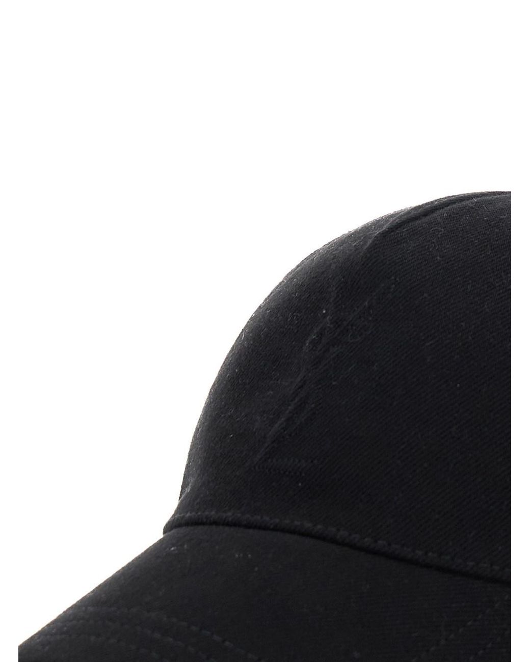 Saint Laurent Blue Baseball Cap Cassandre Cotton Textile Hat for men