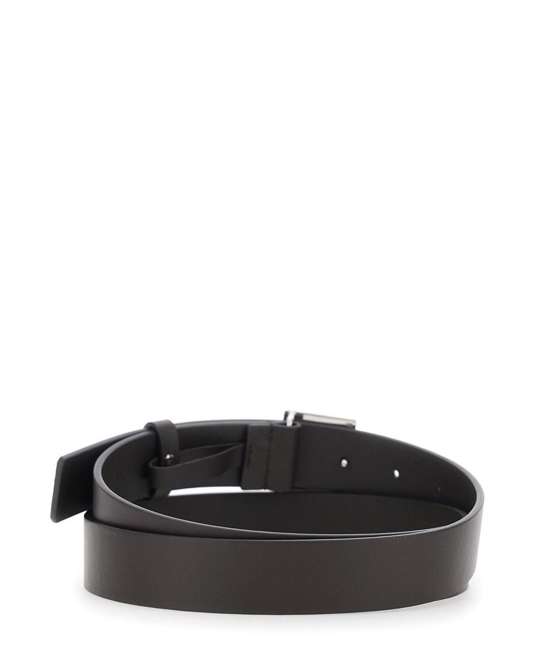 Fendi Gray Belt With Ff Plate for men