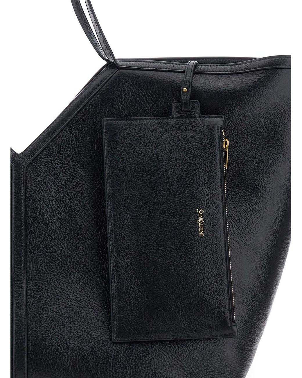 Saint Laurent Black 'Ysl Bo' Shoulder Bag With Ysl Logo