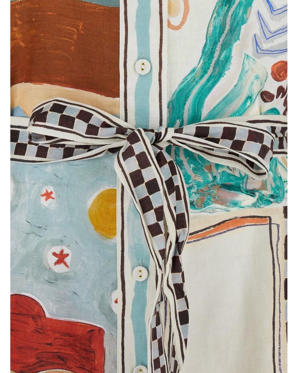 ALÉMAIS White 'Michelle' Mini Dress With Classic Collar And All-O