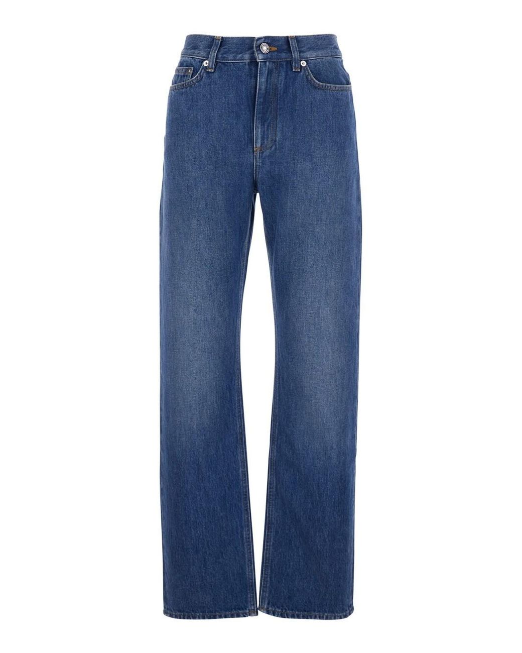 Givenchy Blue Pants With Belt Loops And Logo Patch On The Rear
