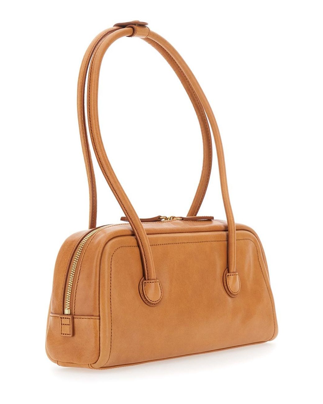 MARGE SHERWOOD Brown 'Soft Boston Ew' Shoulder Bag With Two Top Handles