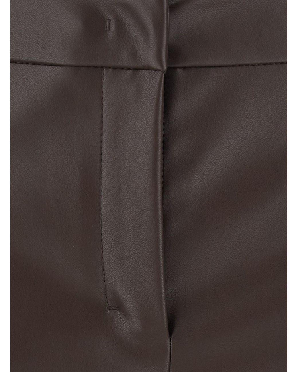 Max Mara Gray Flared Trousers Sublime Ecoleather Polyester