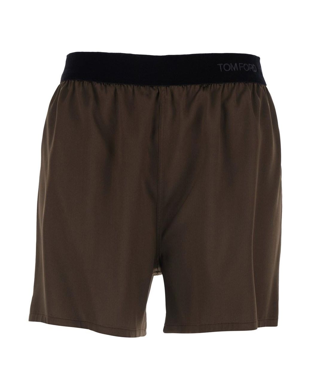 Tom Ford Black Shorts With Elastic Waist With Logo Lettering