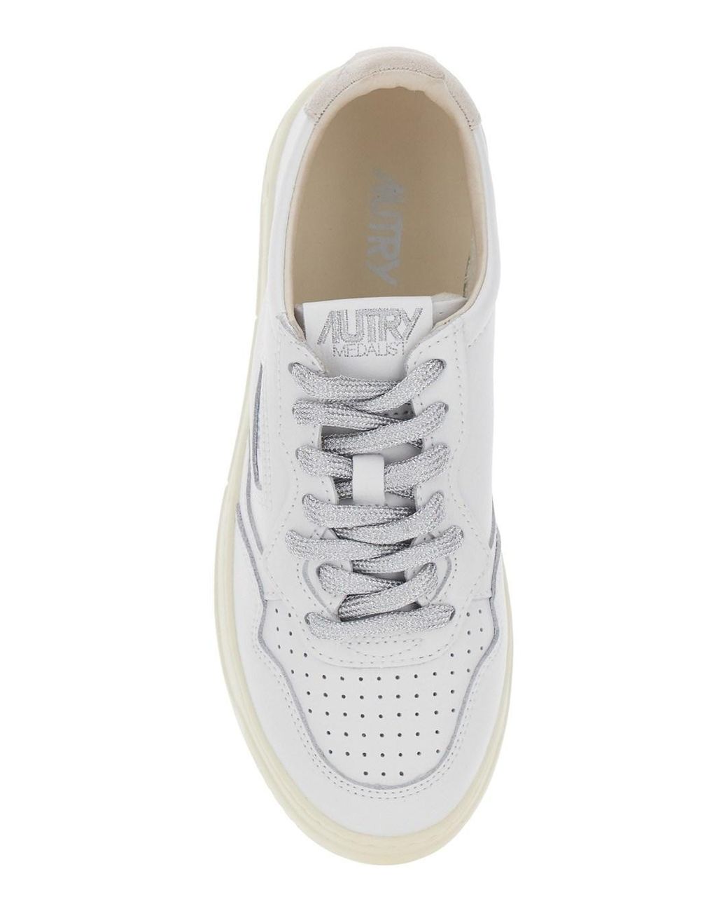 Autry White Sneakers Medalist Low Wom Leather