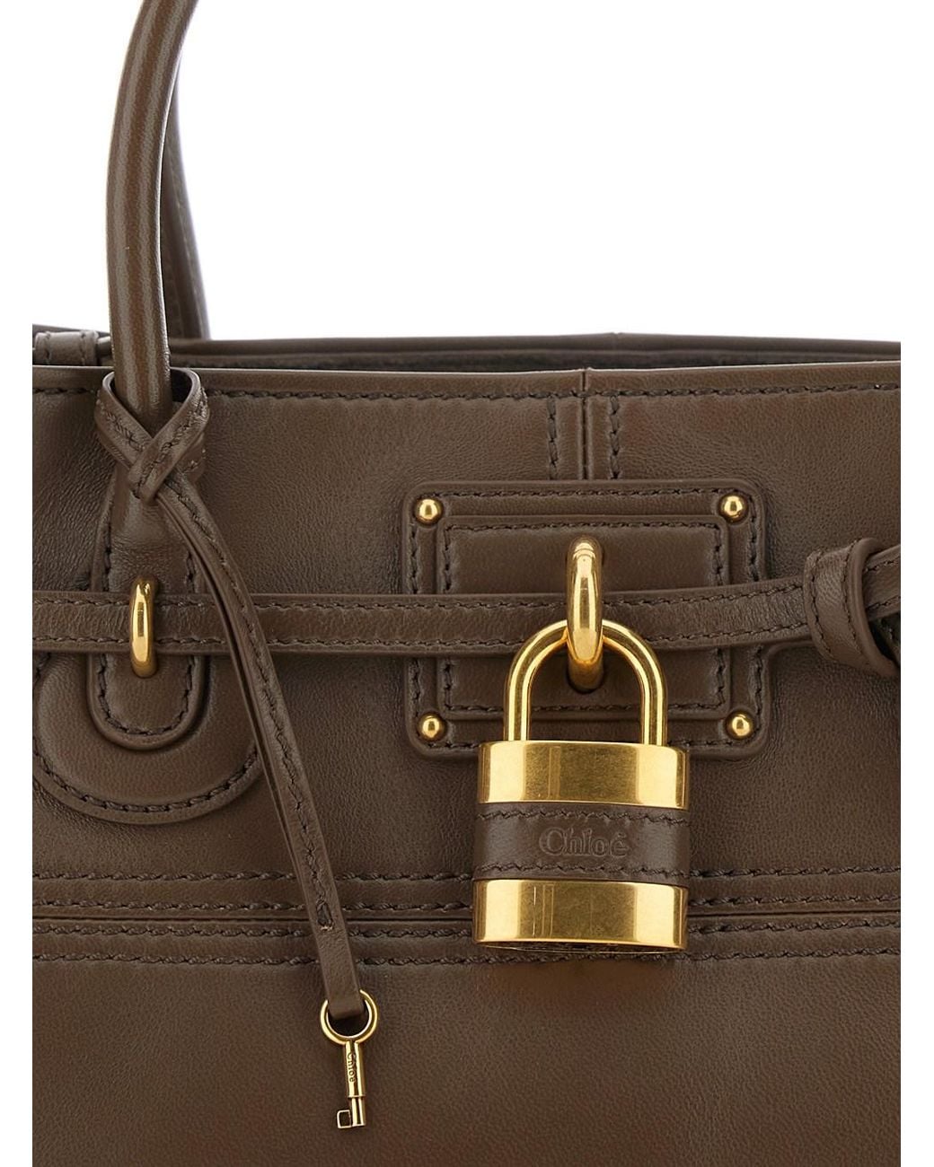 Chloé Brown Shoulder Bag With Leather Details