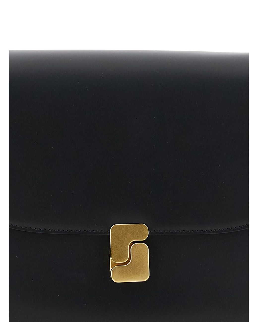 Soeur Black 'Bellissima Maxi' Crossbody Bag With Logo Detail On The Fr