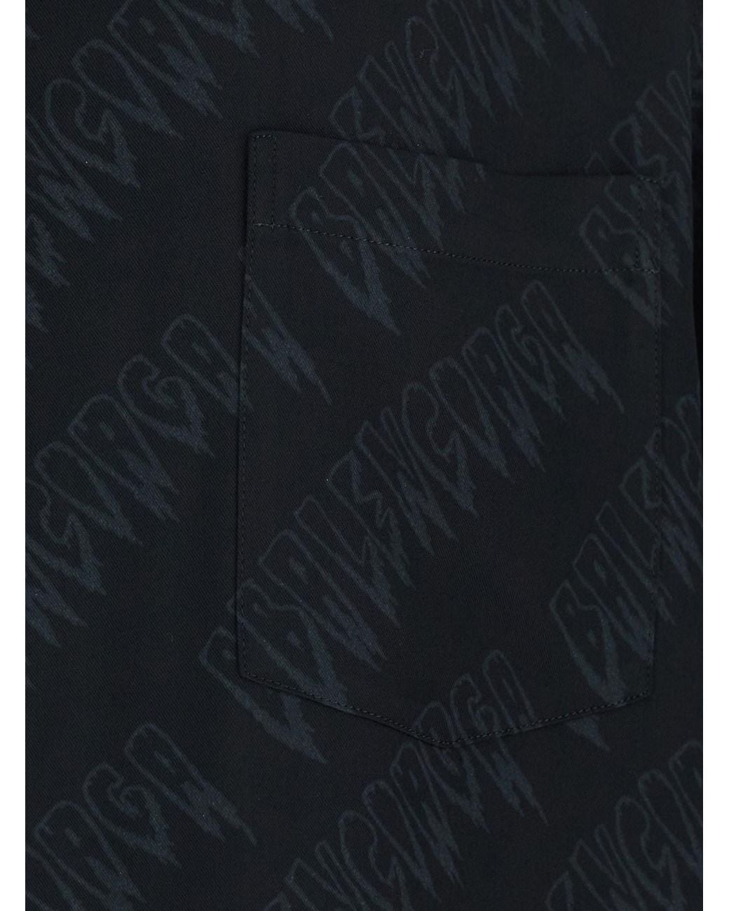Balenciaga Black Shirt Creeper Viscose for men