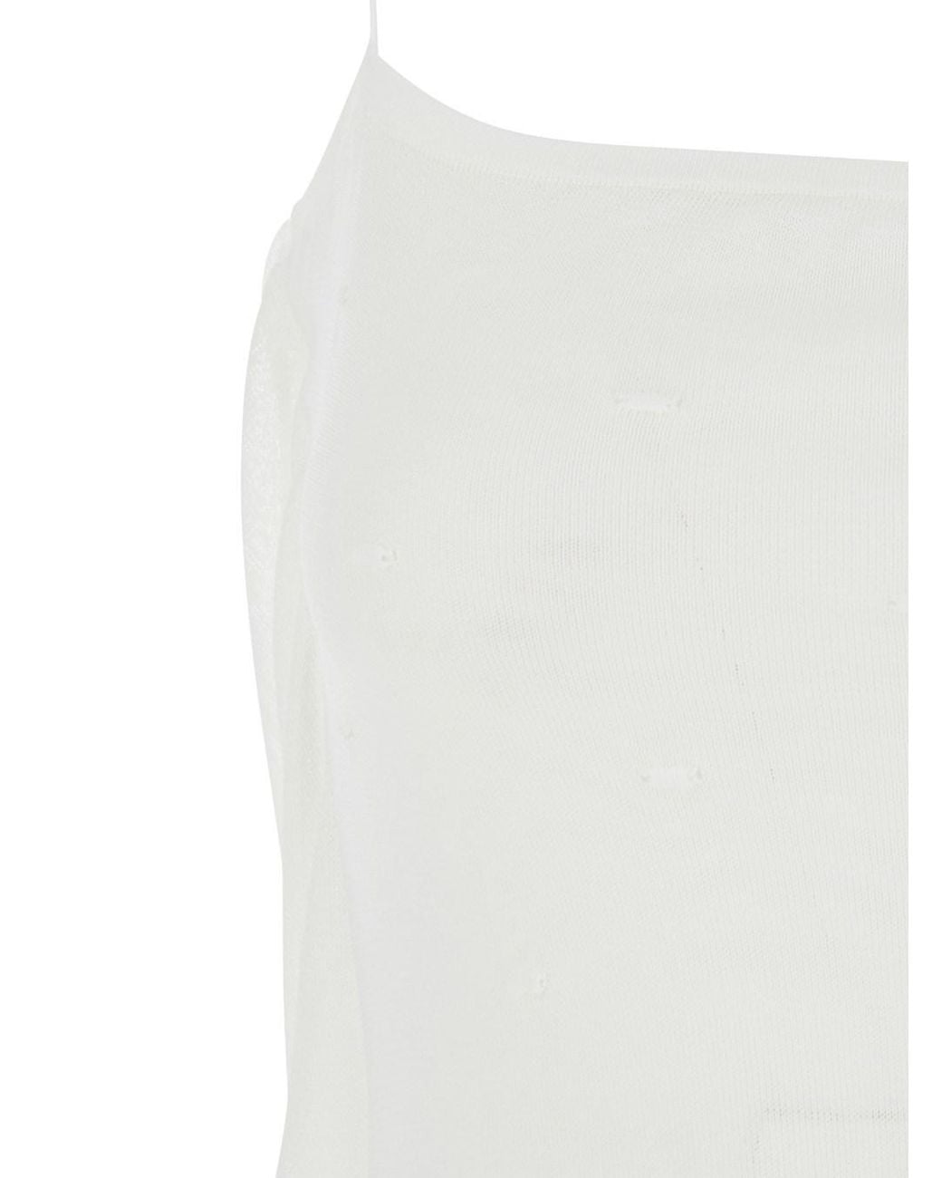 Jacquemus White Dress With Straight Neckline