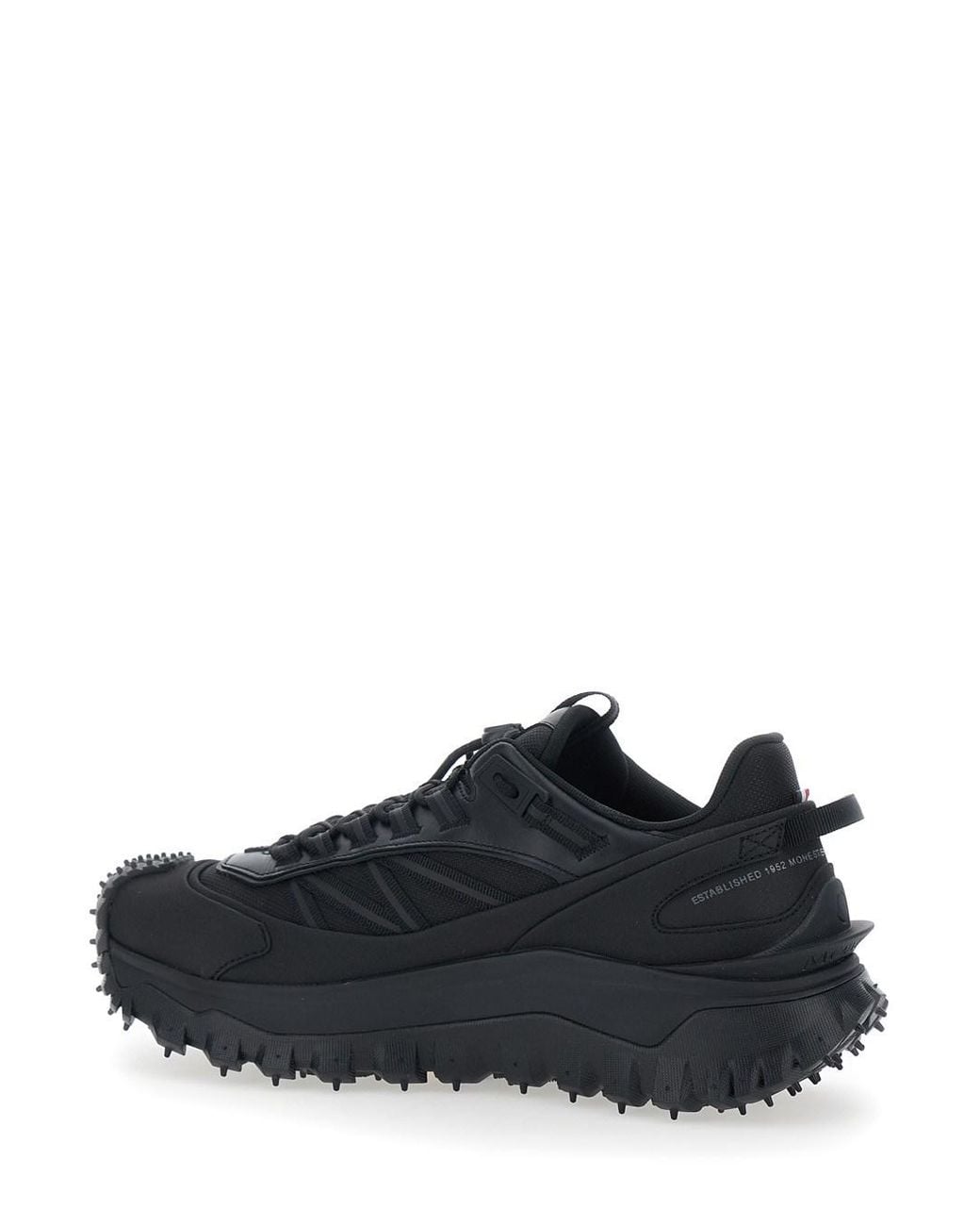 Moncler Black 'Trailgrip Gtx' Low Top Sneakers With Logo Lettering On The Side for men