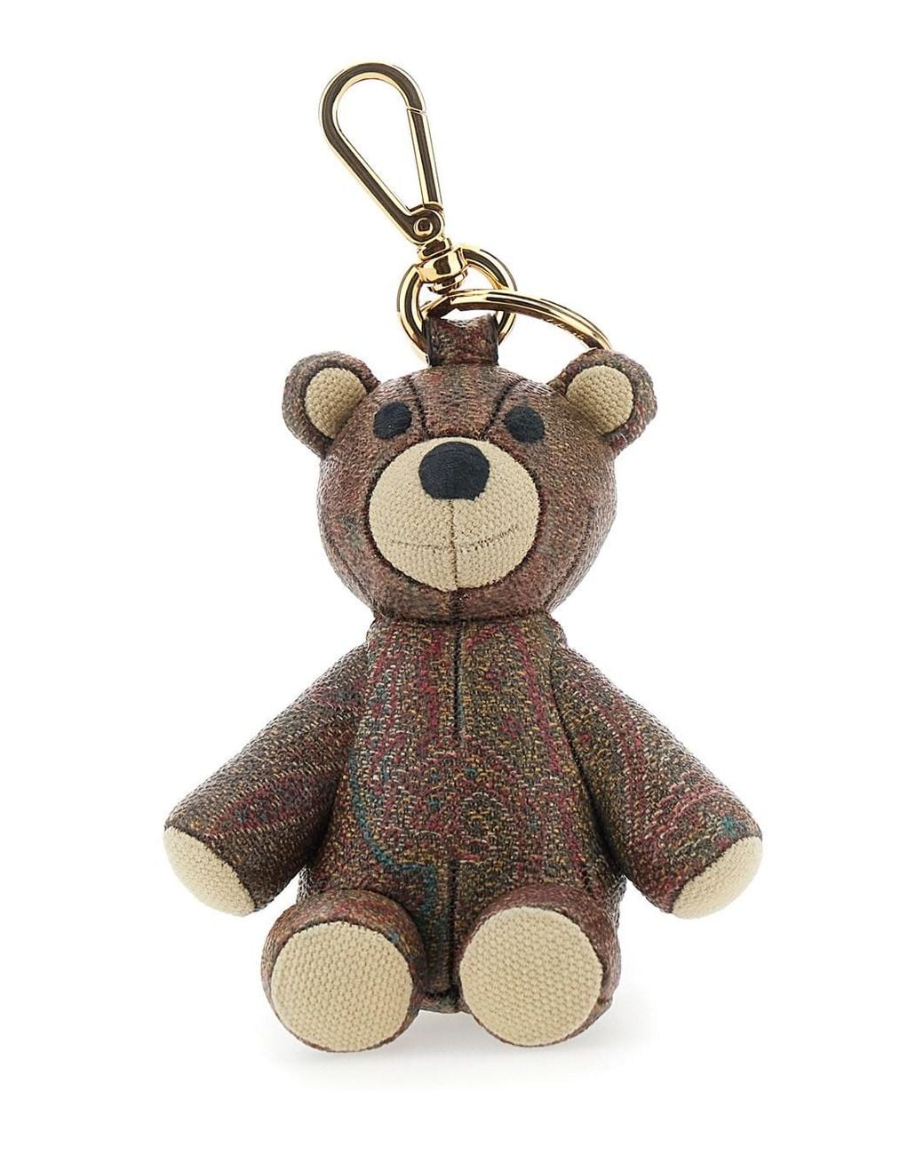 Etro Metallic Bear-Shaped Keychain
