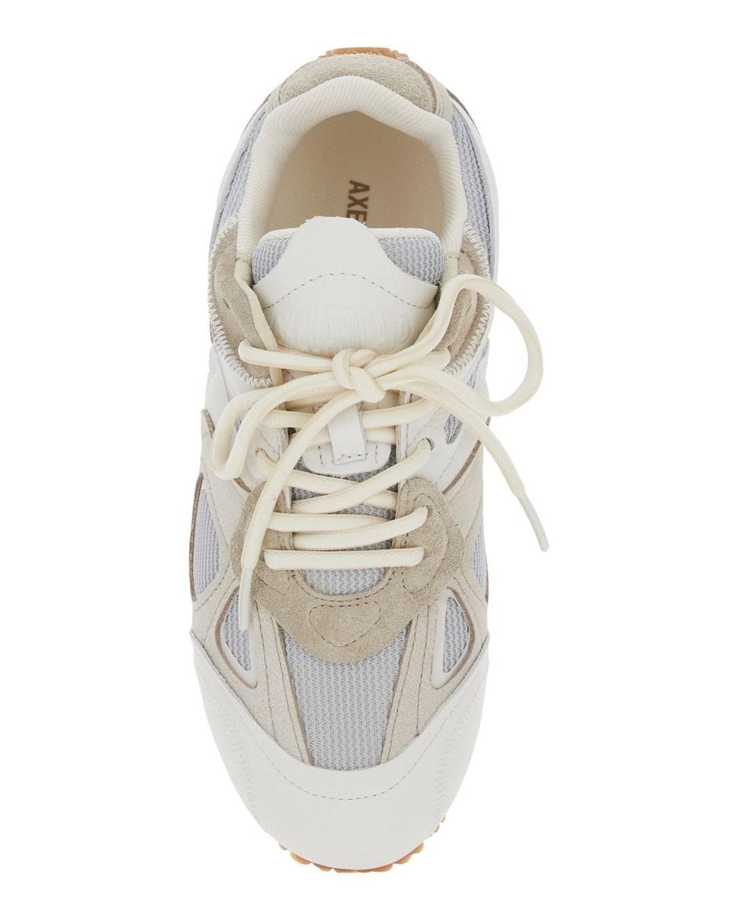 Axel Arigato White 'Slow Runner' And Sneaker With Mesh Inserts And Grooved Sole