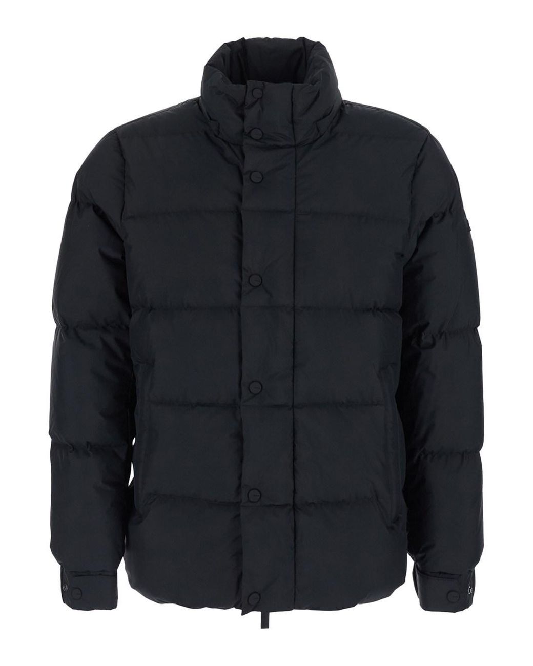 Heskimo Blue Down Jacket With Fixed Hood And Long Sleeves for men