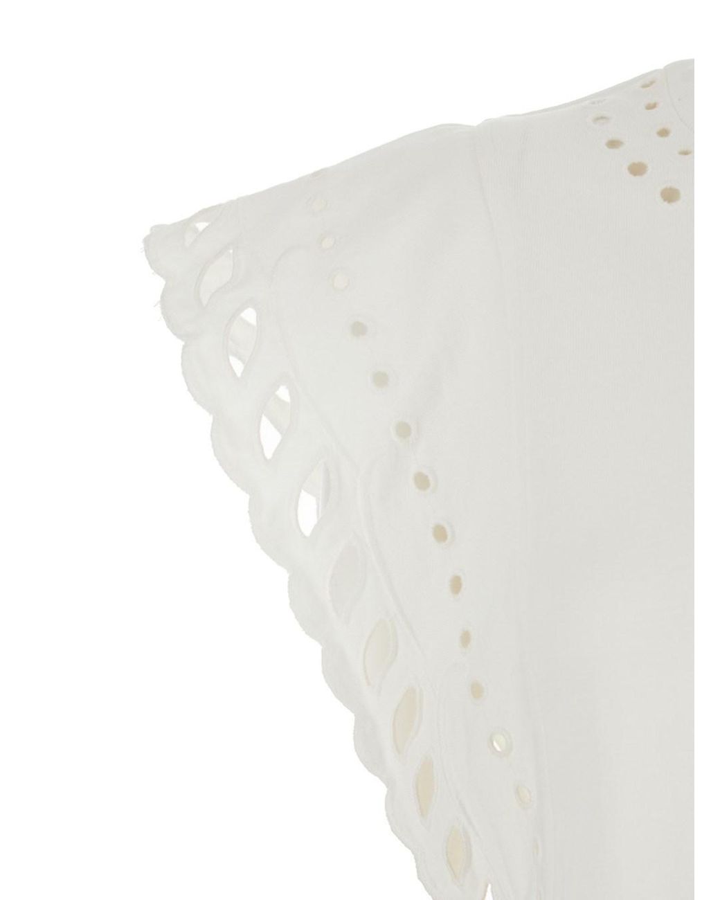 Isabel Marant White Classic Round Neck T-Shirt With Lightweight Fabric