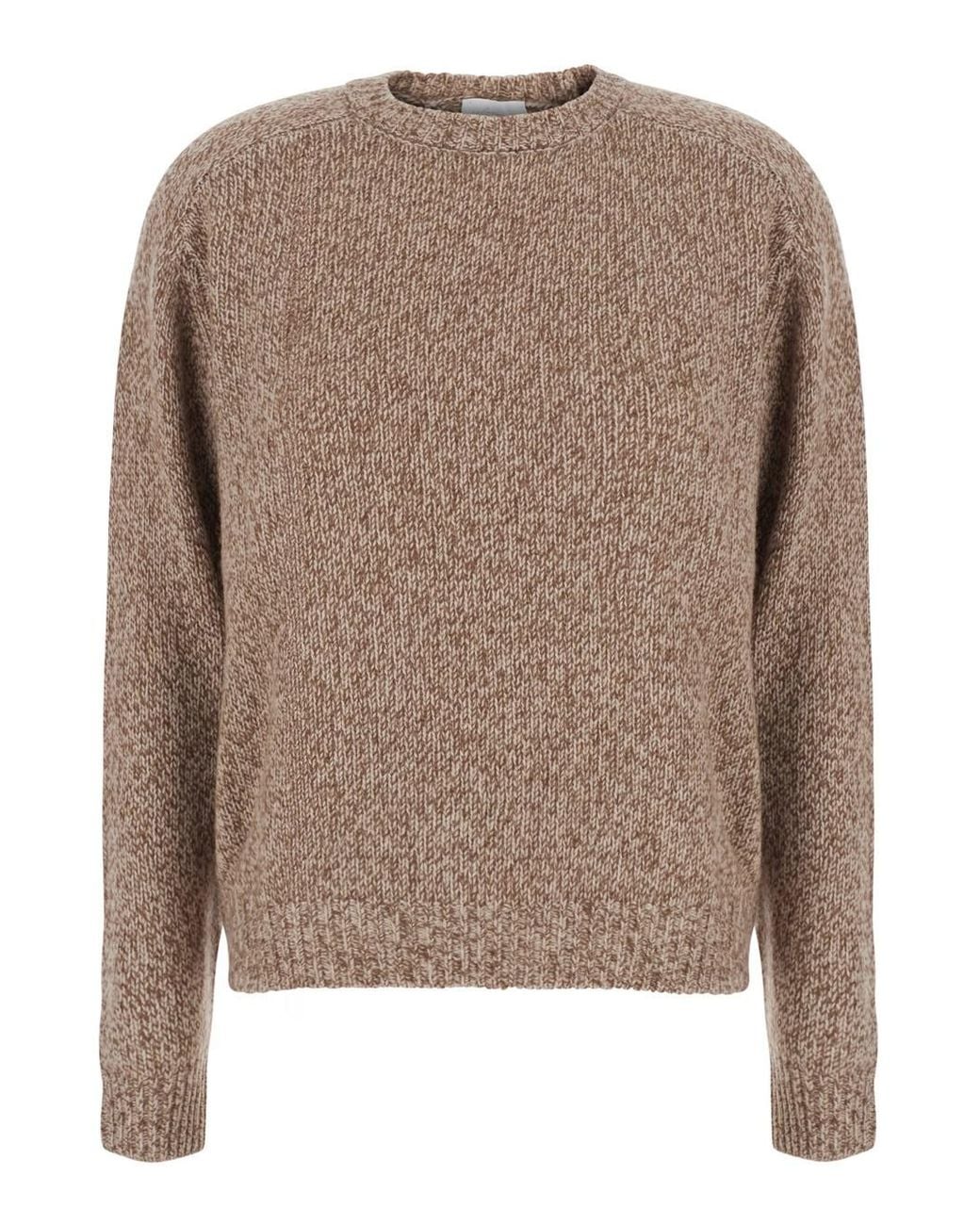 SOLOCASCMIR Brown Sweater With Round Neck And Long Sleeves