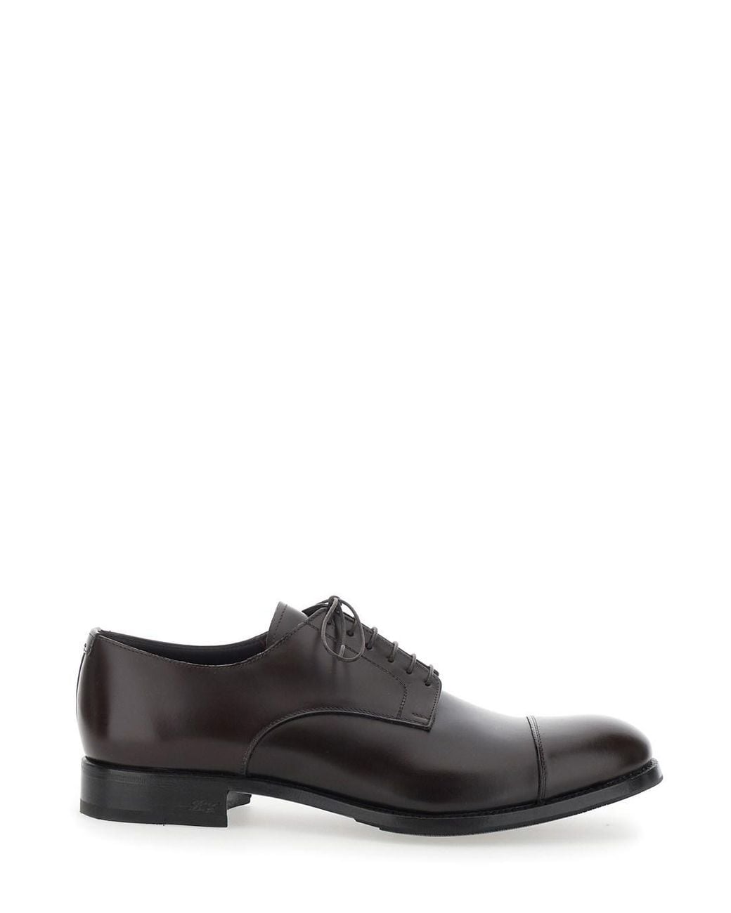 Lidfort Gray Antick Shoes With Leather Upper And Rubber Sole For for men