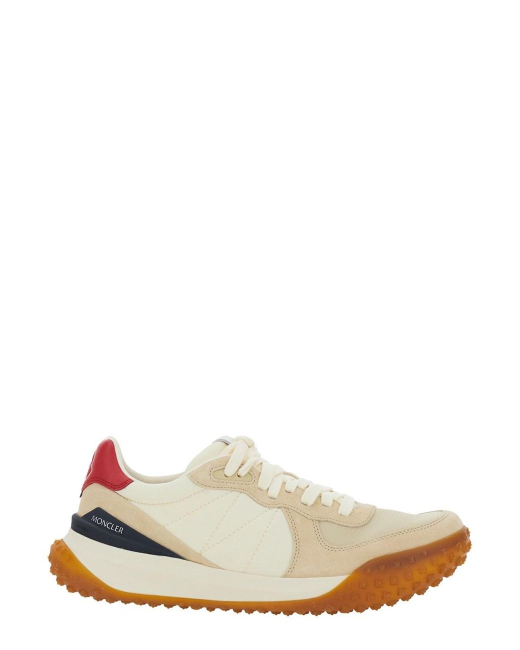 Moncler White Color Block Sneakers for men