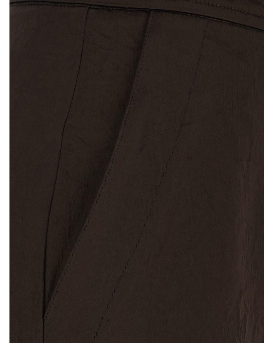Twinset Black Pants With Two Patch Pockets On The Side And Drawstring