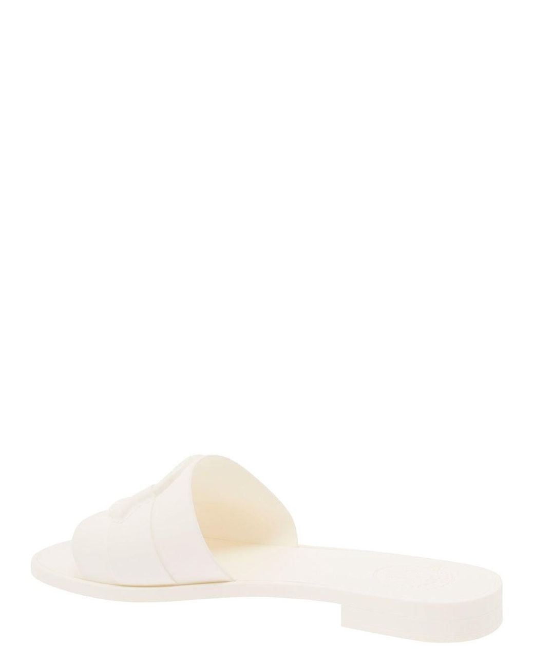 Moncler White Rubber Flip-Flops