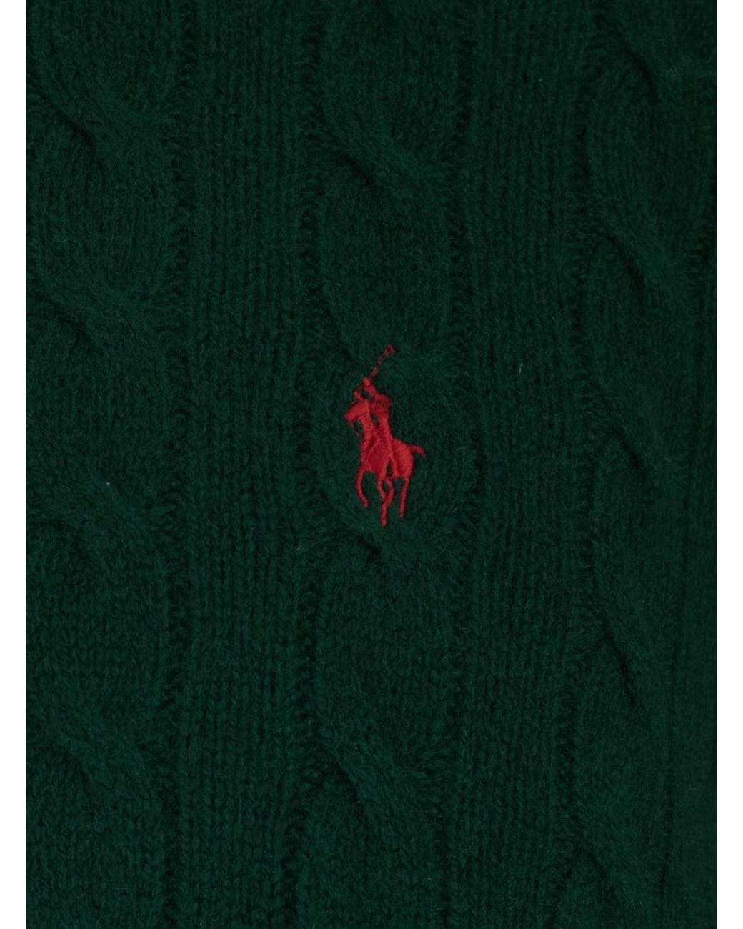 Polo Ralph Lauren Green Crew Neck Sweater Wool-Cashmere for men