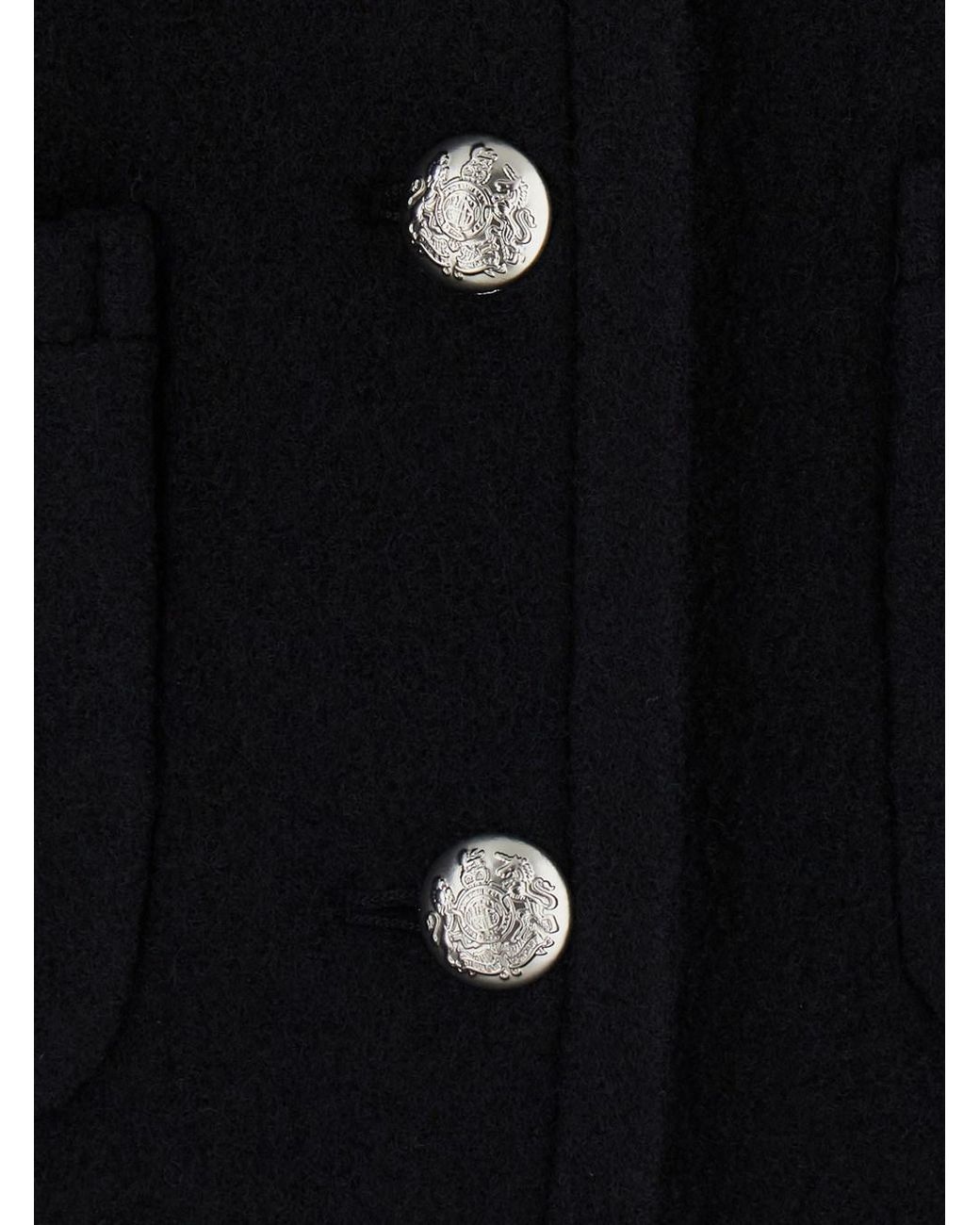 DUNST Black Crew-Neck Jacket With Jewel Button Closure