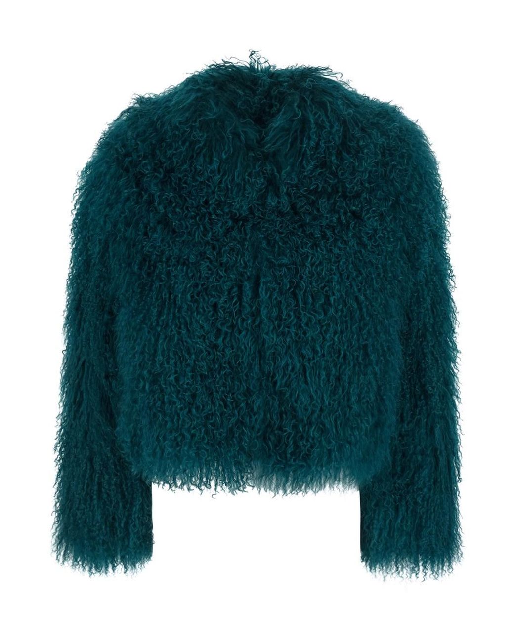 Le Plain Green Petrol Short Jacket With Hidden Closure On The Front