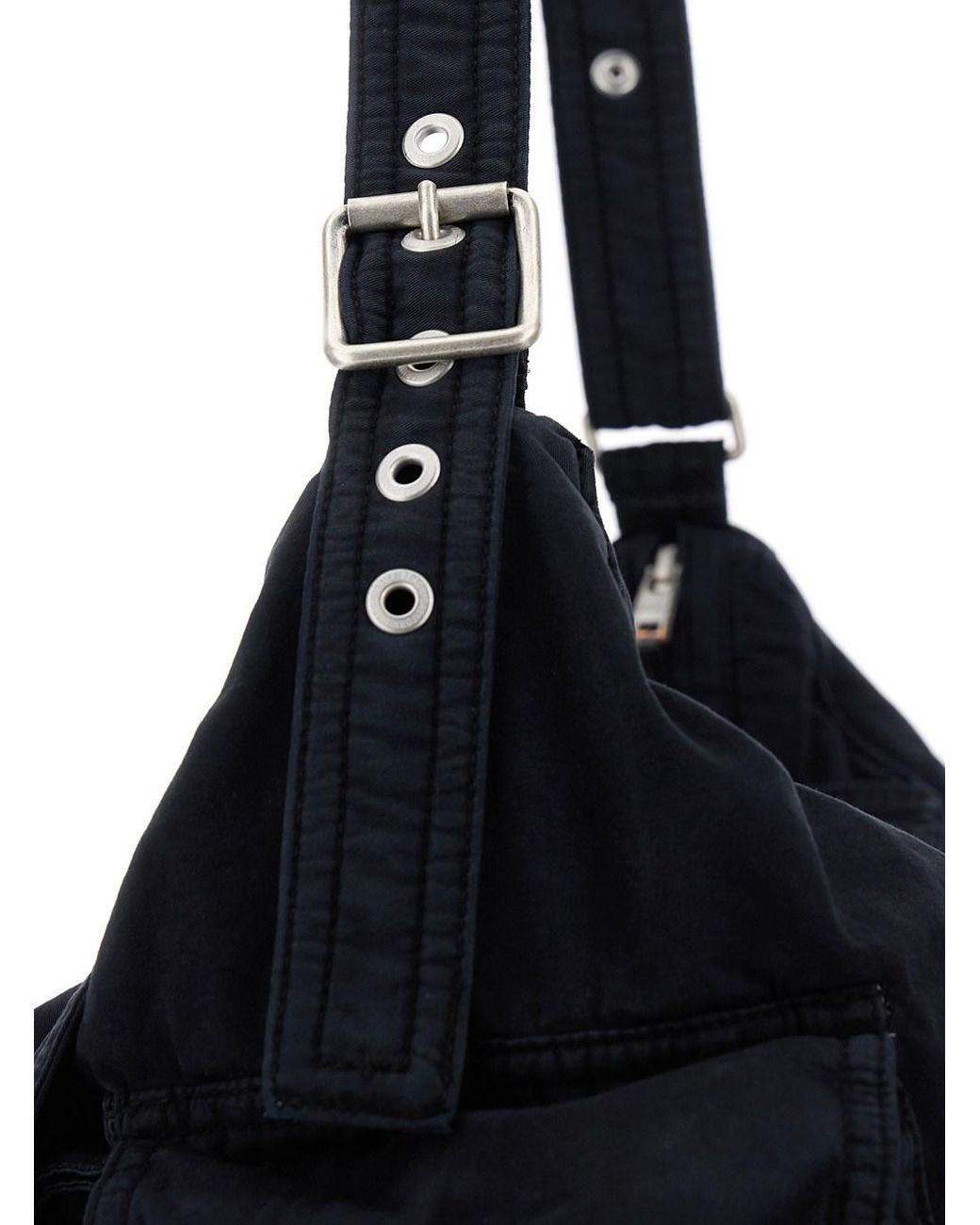 ERL Black Shoulder Bag With Adjustable Shoulder Strap for men
