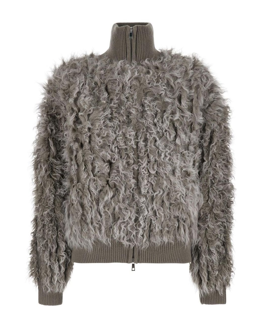 P.A.R.O.S.H. Gray Wool Bomber Jacket Coat