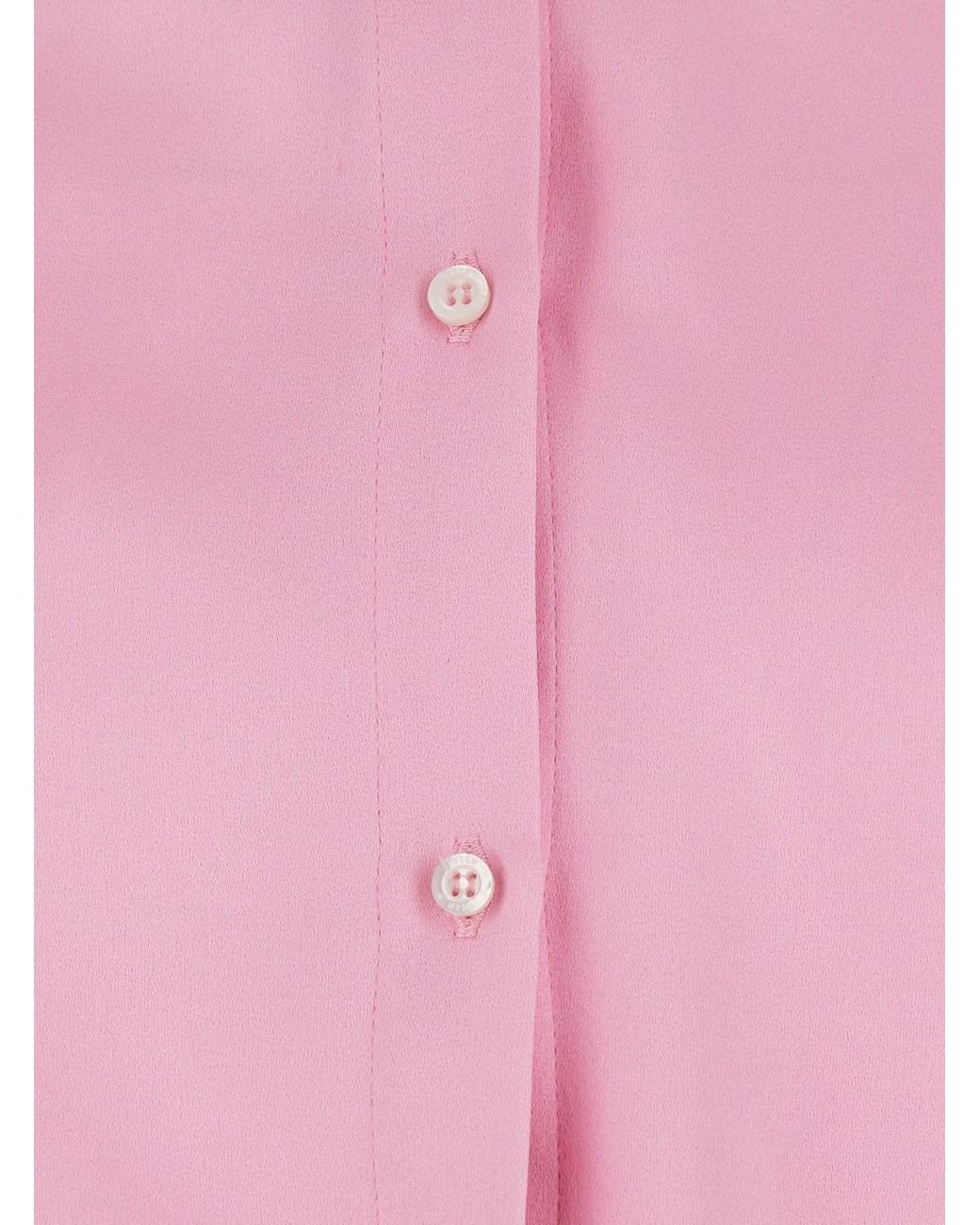 MSGM Pink Long Dress Acetate