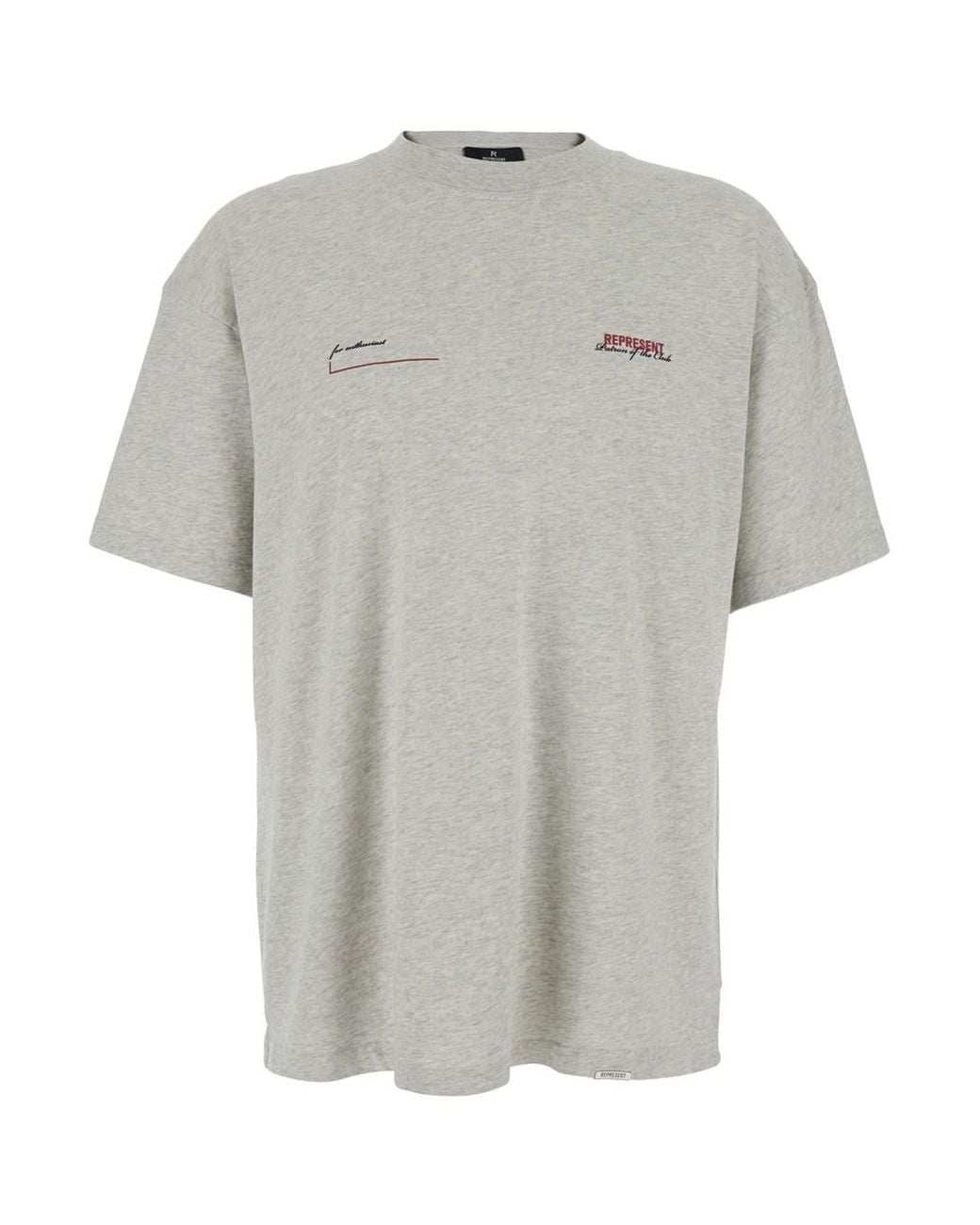 Represent Gray T-Shirt Patron Of The Club for men