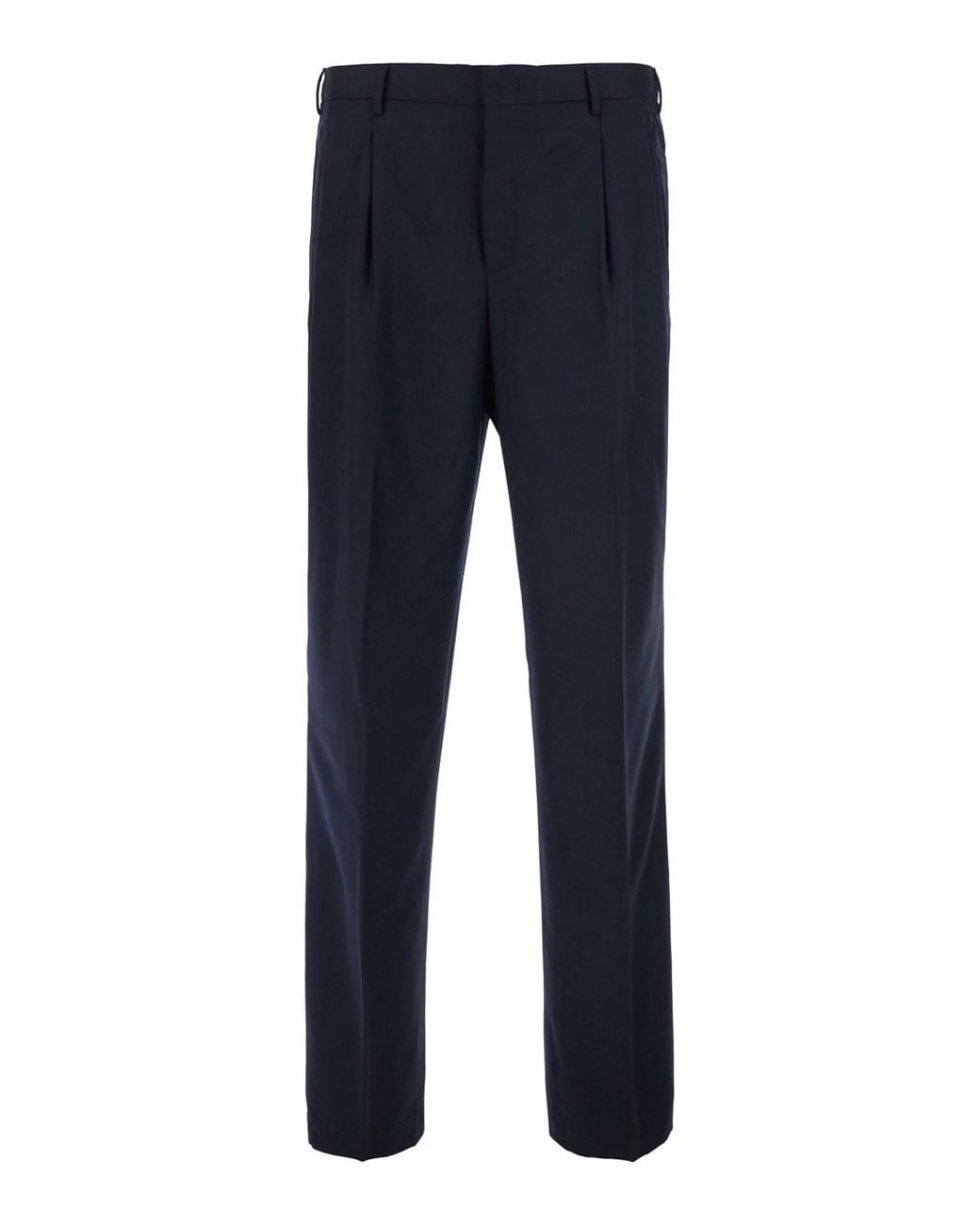 PT Torino Blue Pants With Belt Loops And Front Pleats for men
