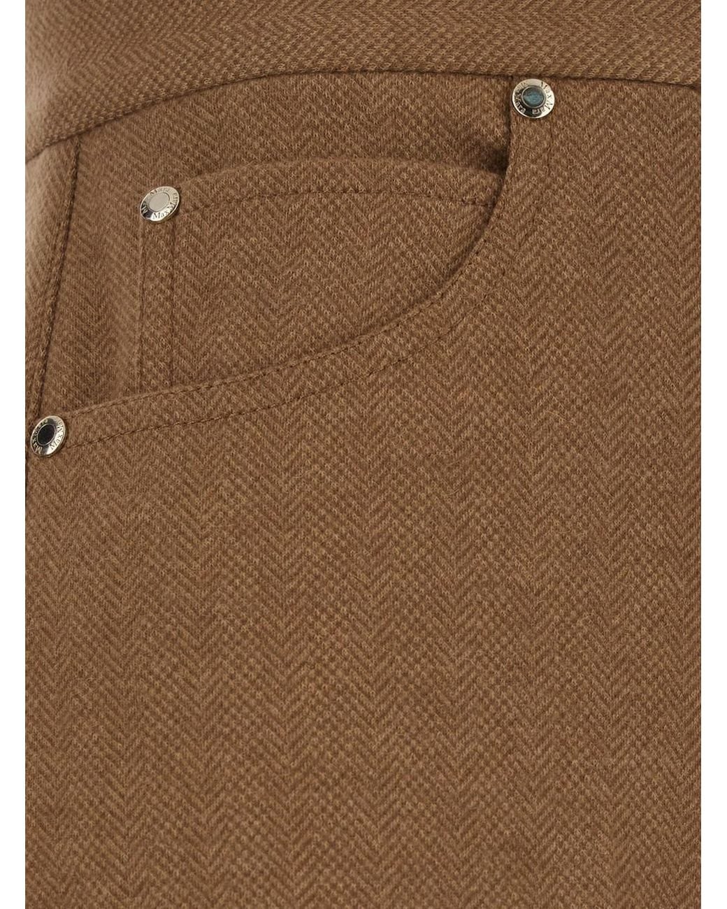 Max Mara Brown 'Ugola' Pants With Hidden Front Closure