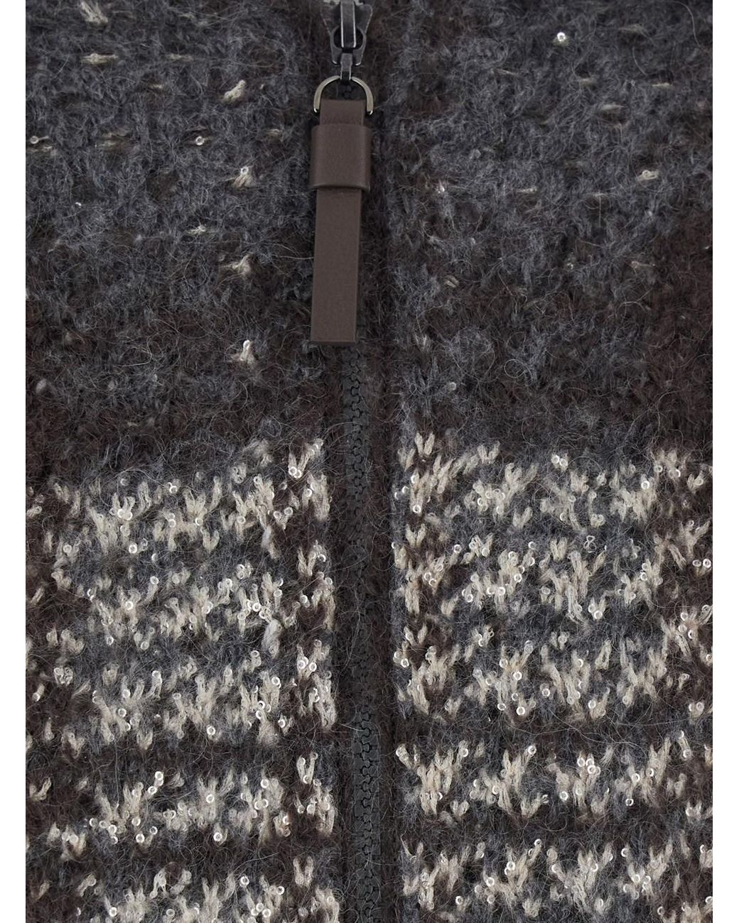 Brunello Cucinelli Gray Jacket Wool Blend Coat