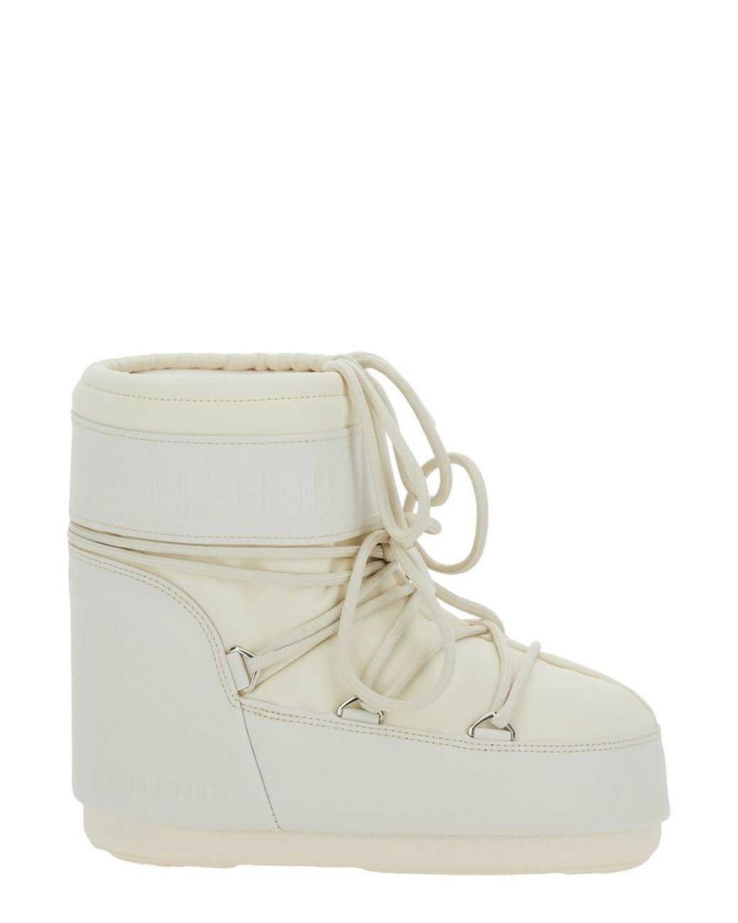 Moon Boot White Snow Boots Tech Fabric
