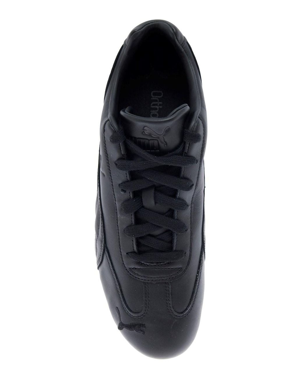 PUMA Black Low Top Sneakers With Embossed Logo