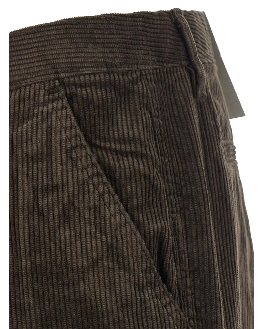Calvin Klein Black Velvet Pants With Pockets And Straight Hems for men