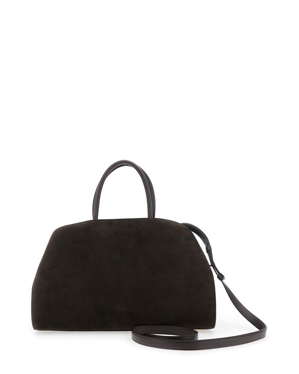Ferragamo Black 'Hug Bicolor' Handbag With Logo And Gancini Buckle