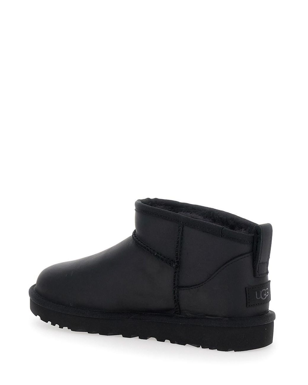 Ugg Black Ankle Boots With Shearling Lining