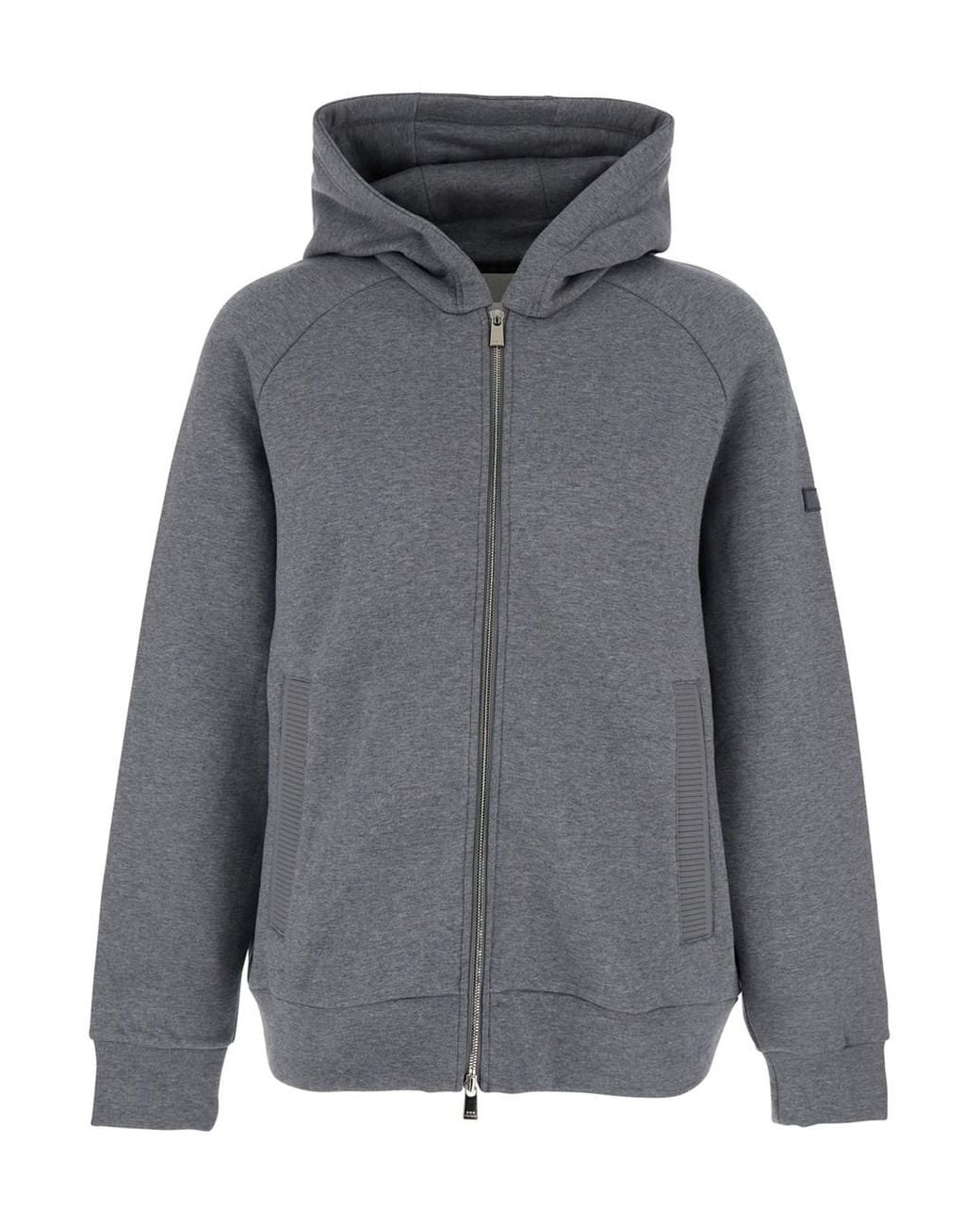 Tatras Gray 'Baccaro' Sweatshirt With Hood And Logo Patch On The Sleev for men