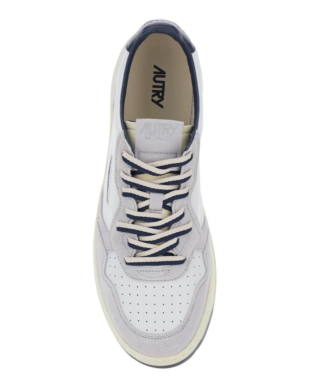 Autry White Low Top Sneakers Medalist Suede Trainers for men