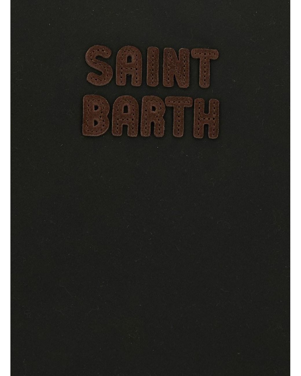 Mc2 Saint Barth Black Shopper Bag With Tech Fabric Details And Color F