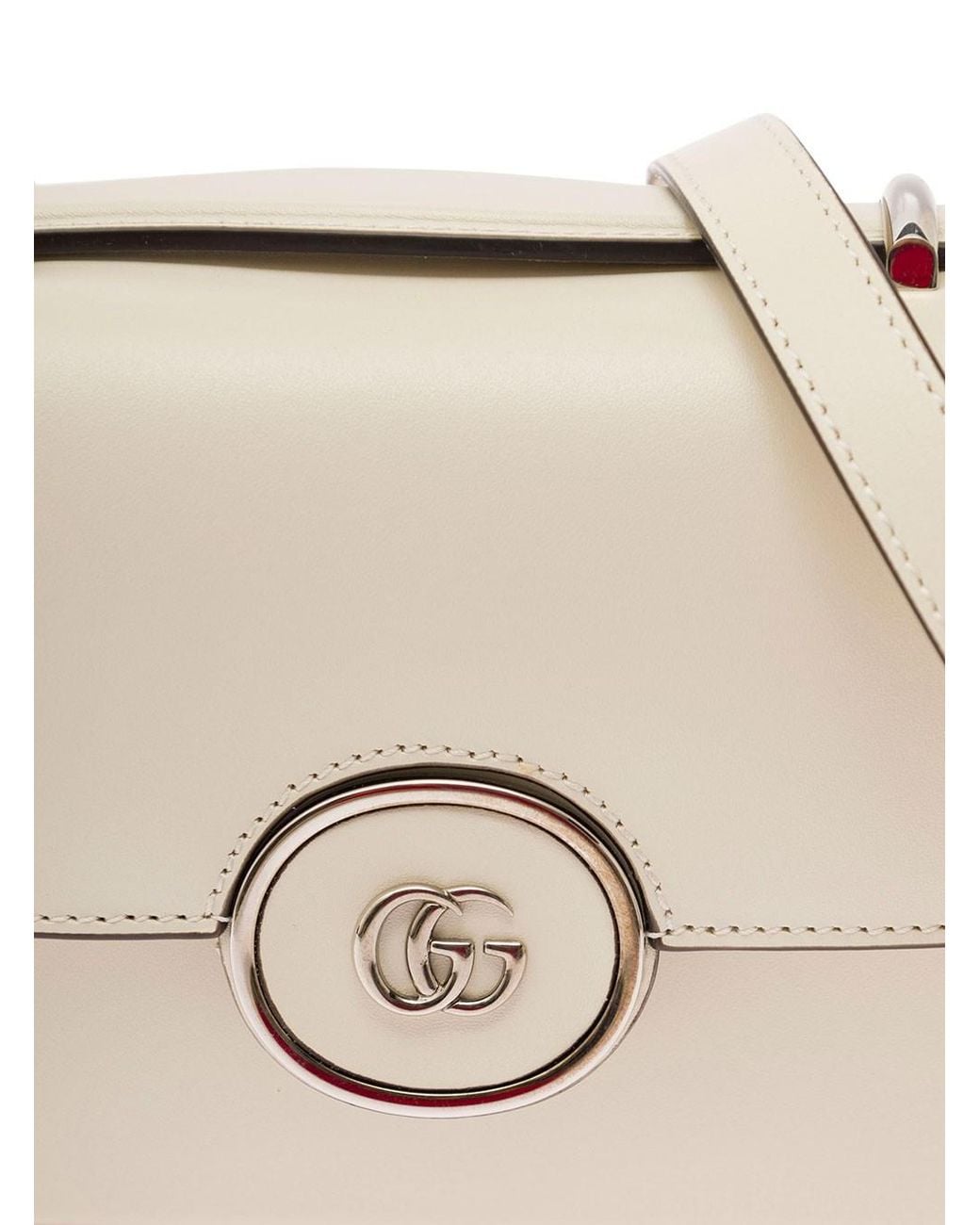 Gucci Natural Petite GG Leather Shoulder Bag