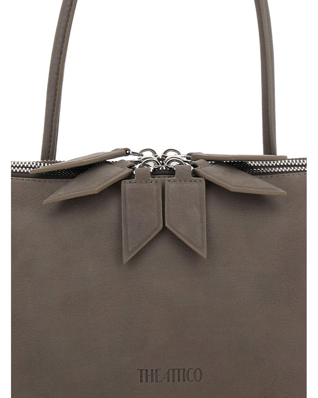 The Attico Brown 'L'Altra Di Milano' Handbag With Compartment Design A