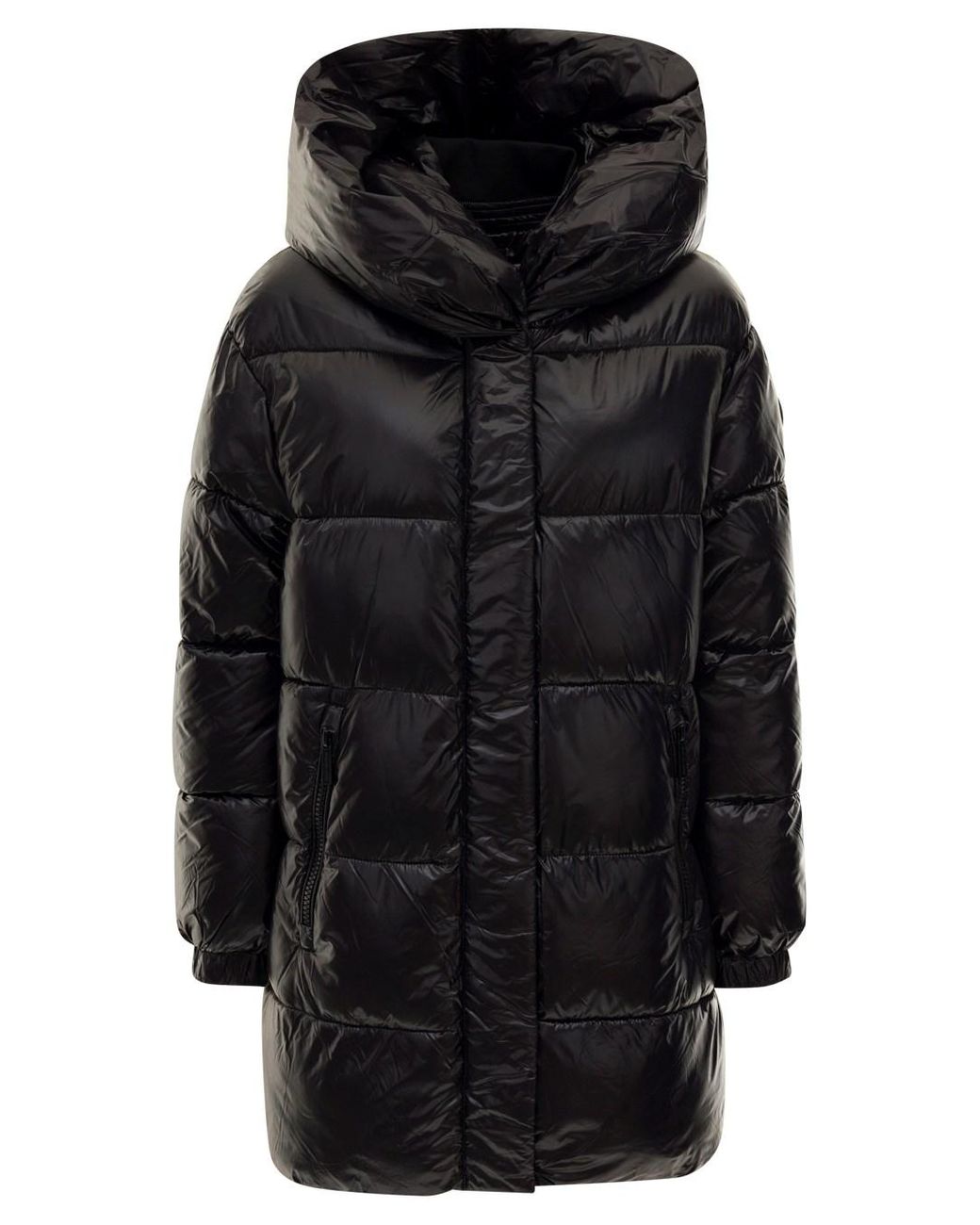 MICHAEL Michael Kors Puffer Long Coat in Black | Lyst UK